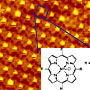 STM Image of STM image of Mn Porpyrin molecules on Au(111) -Advanced HV-STM System HS-1000 Sample 1