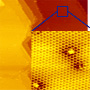 STM Image of STM atomic image of radical 3 times radical 3-Ag structure on Si(111) -Advanced HV-STM System HS-1000 Sample 4