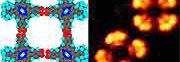 STM Molecular structure and Image of COOH-Porphyrin tetramer -- USM-1200 Sample 2