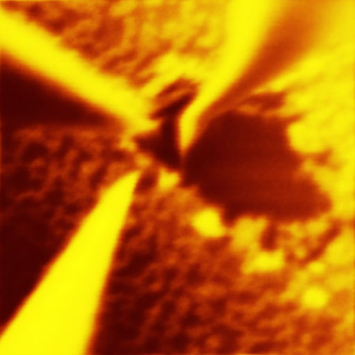SEM Image of 4 Probes below 10K by USM1400-4P
