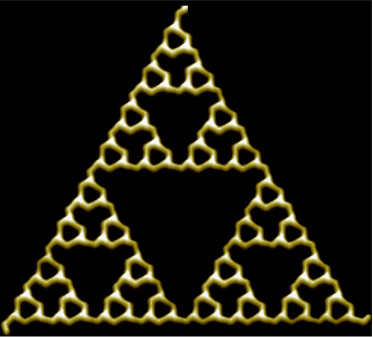 Assembling molecular Sierpinski triangle fractals