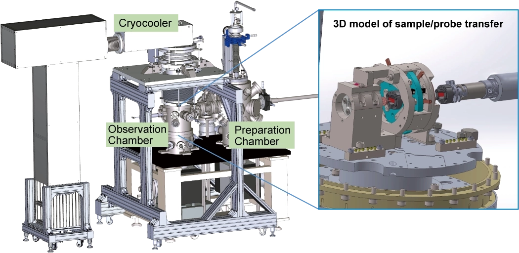 3D model of sample/probe transfer